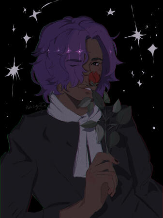 flat bust fanart of accardi from the game 8:11